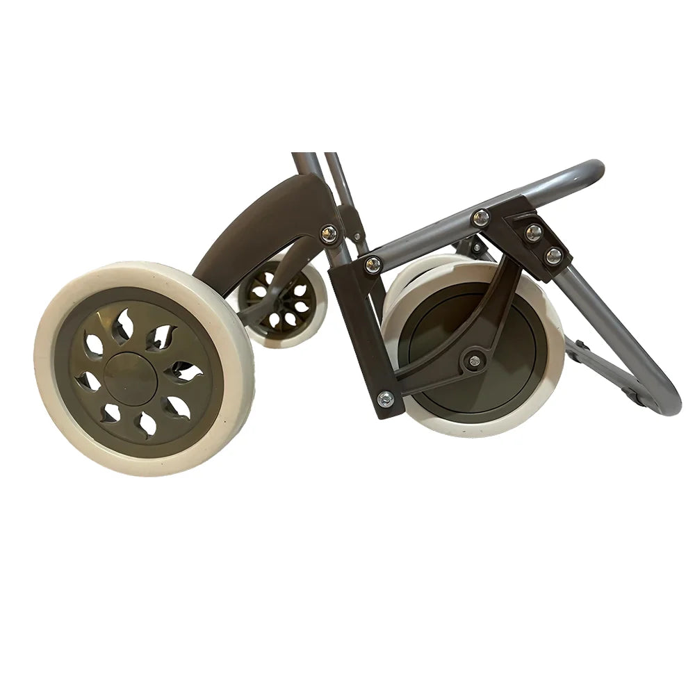 Carrito de Compra Plegable con 4 Ruedas