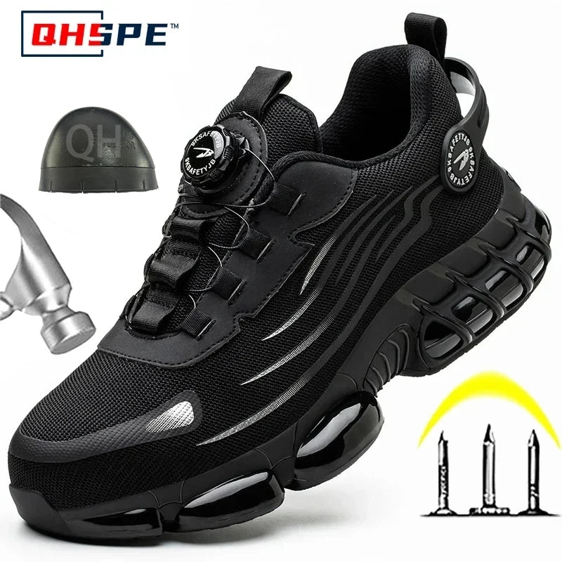 Zapatos de Seguridad con Botón Giratorio
