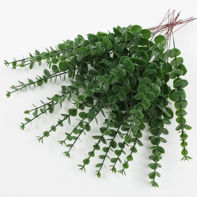 10PCS Plantas Artificiales de Eucalipto
