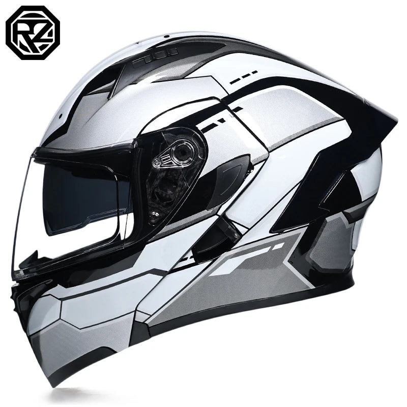Casco de cara completa de doble lente