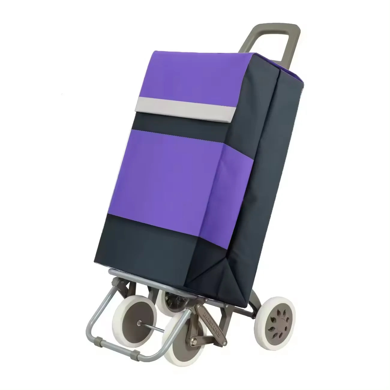 Carrito de Compra Plegable con 4 Ruedas