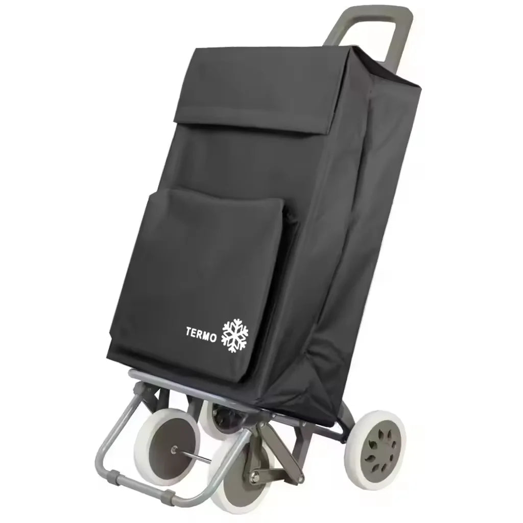 Carrito de Compra Plegable con 4 Ruedas