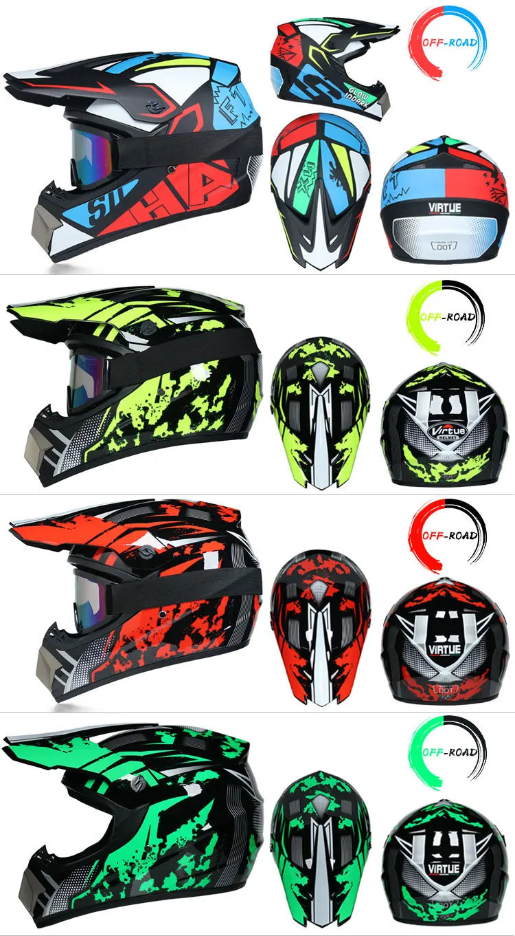 Casco todoterreno de moto para niño