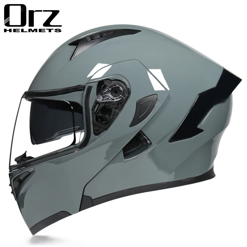 Casco de cara completa de doble lente