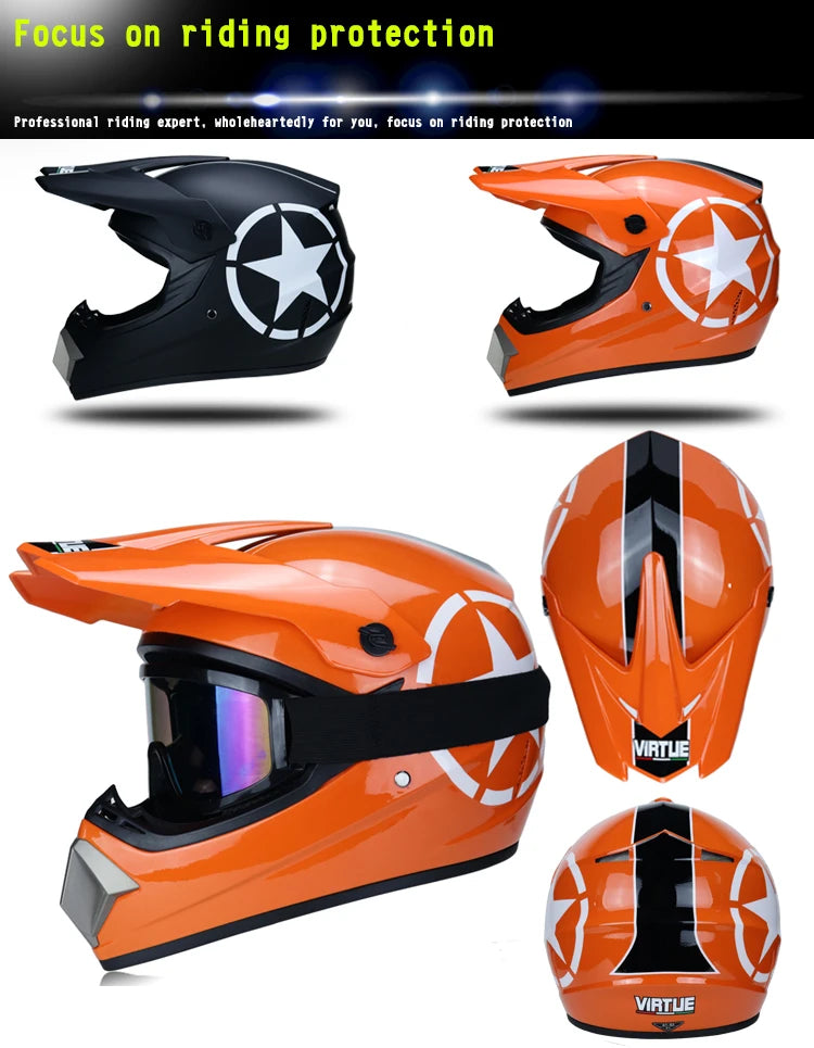 Casco todoterreno de moto para niño