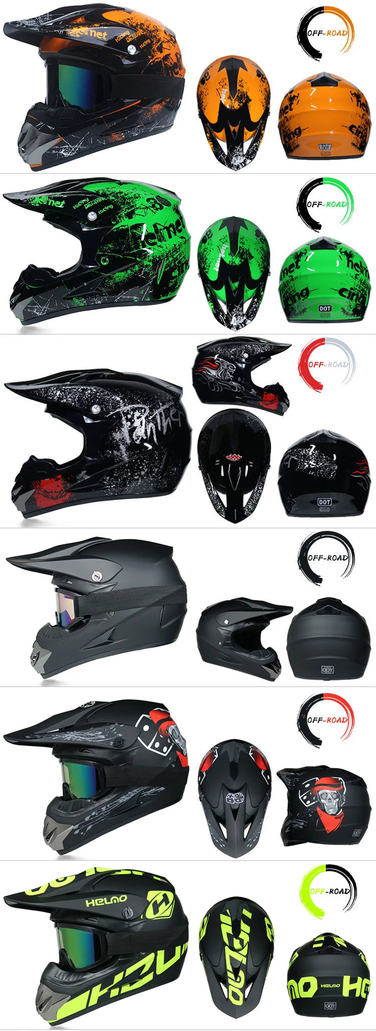 Casco todoterreno de moto para niño