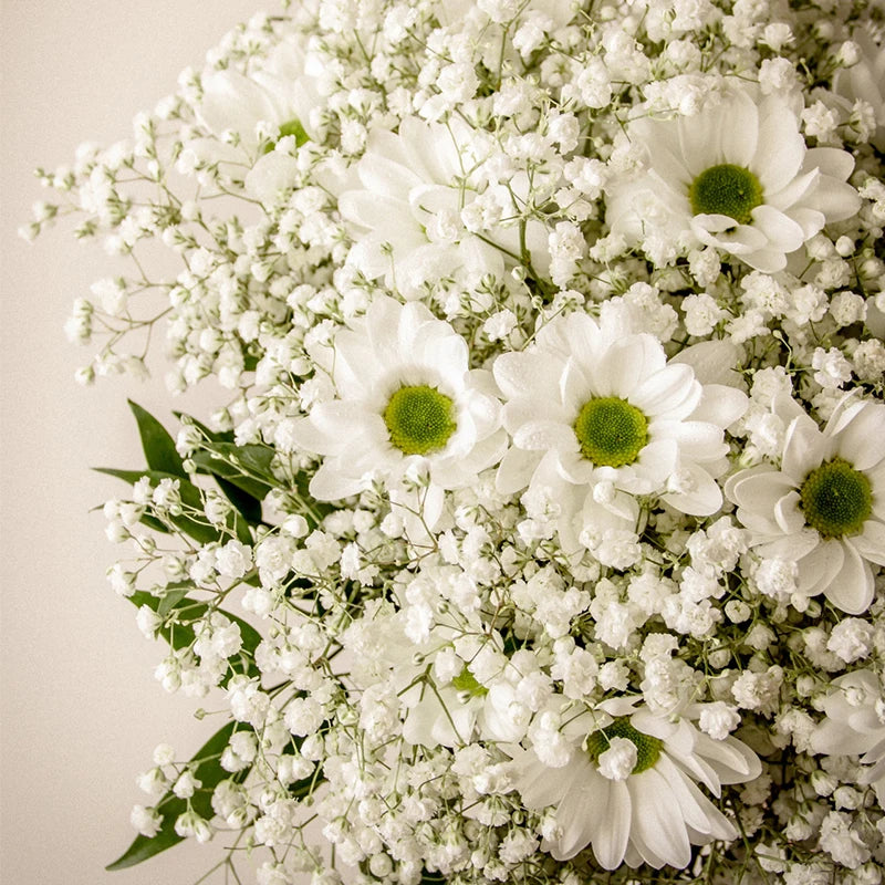 90 Cabezas de Flores Artificiales Blancas