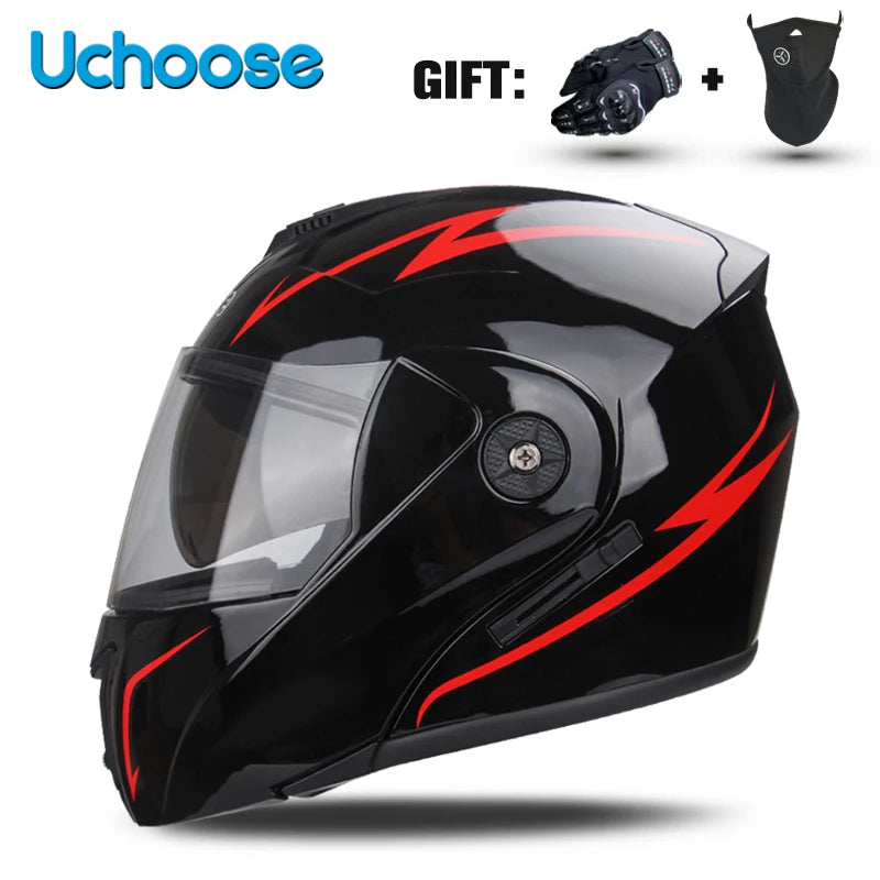 Casco de motocicleta con doble lente