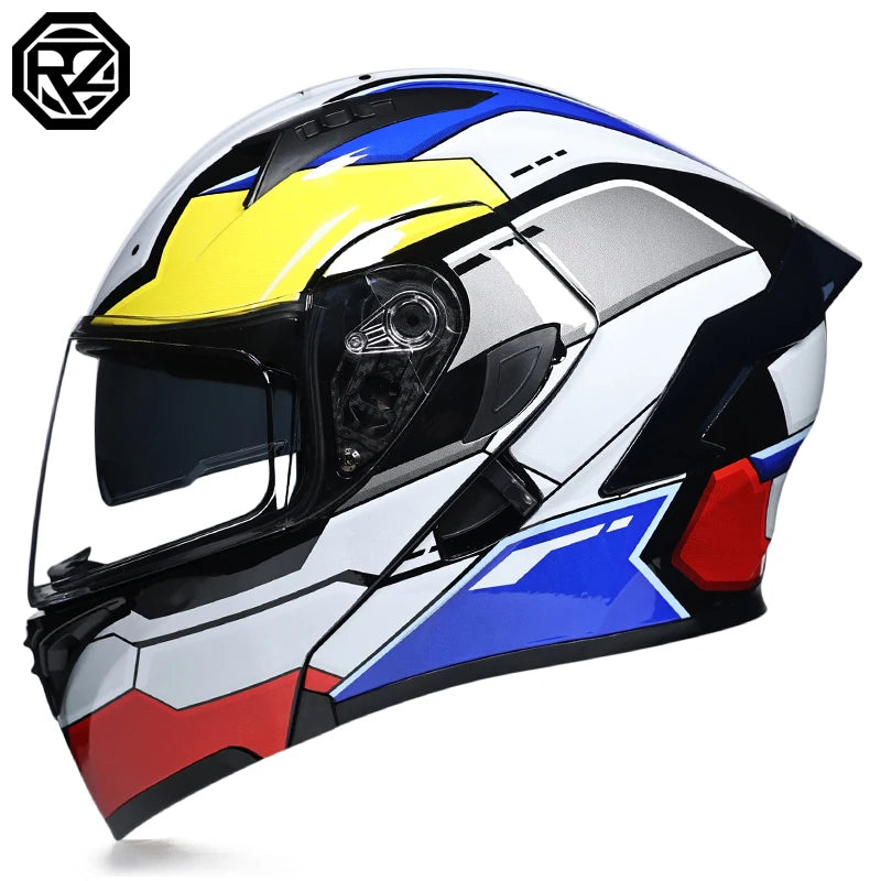 Casco de cara completa de doble lente