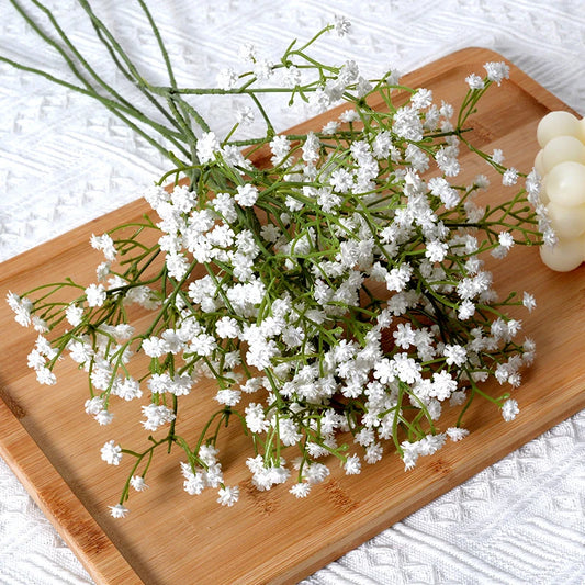 90 Cabezas de Flores Artificiales Blancas