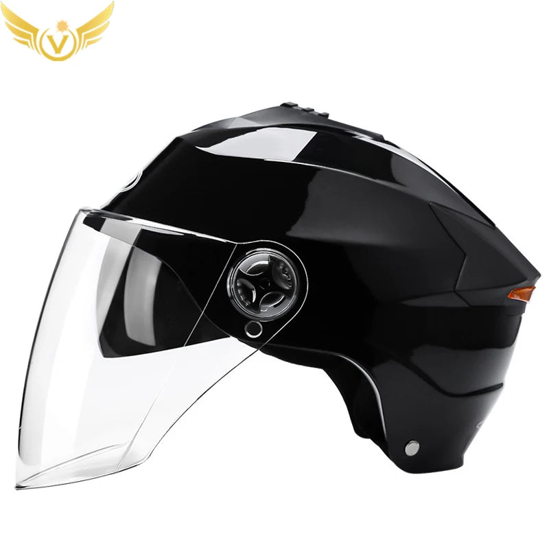 Casco de motocicleta con luces Led